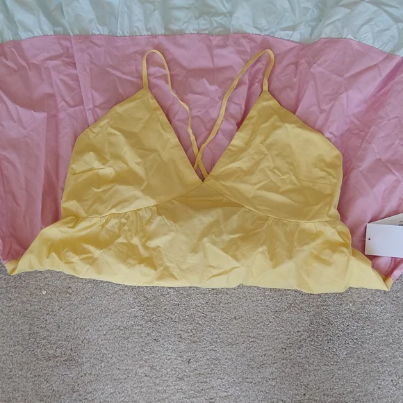 A super summery Just Fab yellow, pink, and blue dress size Large - Picture 4 of 6